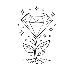 coloriage Diamant pour enfant à imprimer