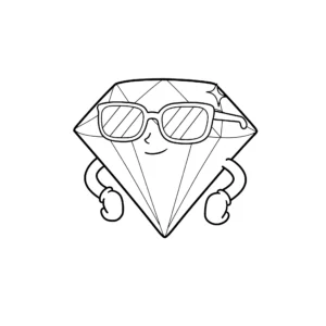 coloriage Diamant pour enfant de 5 ans