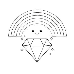 image pour coloriage Diamant enfant