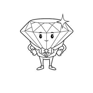 coloriage Diamant pour enfant de 2 ans
