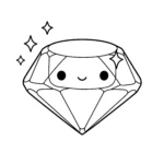 coloriage Diamant pour bebe a imprimer