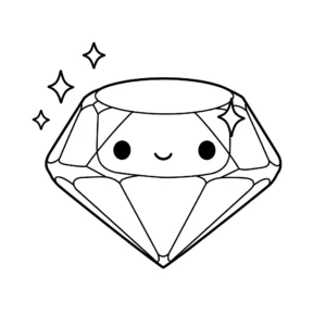coloriage Diamant pour bebe a imprimer