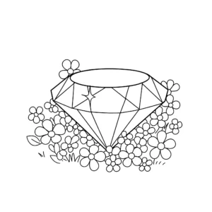 coloriage Diamant pour enfants a imprimer