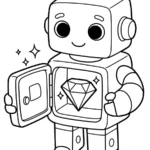 coloriage Diamant à imprimer pour enfant de 6 ans