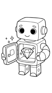 coloriage Diamant à imprimer pour enfant de 6 ans
