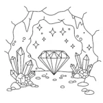 coloriage Diamant pour enfants a imprimer gratuit