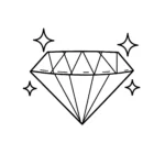 imprimer coloriage Diamant gratuit
