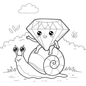 coloriage Diamant pour bebe a imprimer