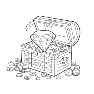 coloriage Diamant à imprimer pour enfant de 7 ans