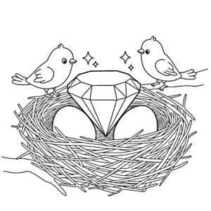 coloriage Diamant pour enfant de 5 ans