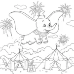 coloriage Dumbo pour enfant de 3 ans