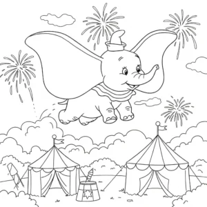 coloriage Dumbo pour enfant de 3 ans