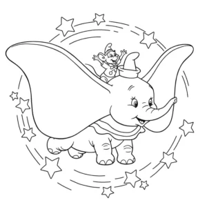 coloriage Dumbo a imprimer