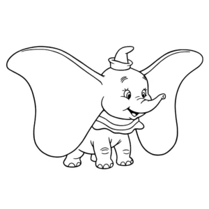 coloriage Dumbo et decoupage a imprimer gratuit