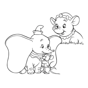 coloriage Dumbo en ligne pour enfant