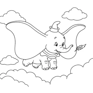 coloriage Dumbo a dessiner en ligne