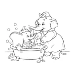 coloriage Dumbo et apprentissage