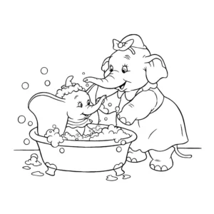 coloriage Dumbo et apprentissage