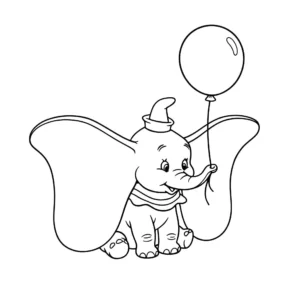 coloriage Dumbo à imprimer pour enfant de 10 ans