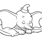 coloriage Dumbo pour primaire