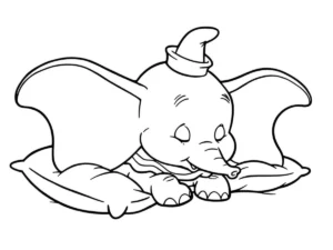 coloriage Dumbo pour primaire