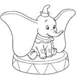 coloriage Dumbo et decoupage