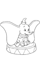 coloriage Dumbo et decoupage