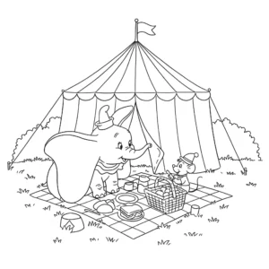 coloriage Dumbo pour enfants a imprimer gratuit