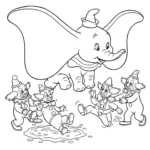 coloriage Dumbo à imprimer pour enfant de 2 ans