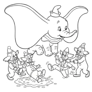 coloriage Dumbo à imprimer pour enfant de 2 ans