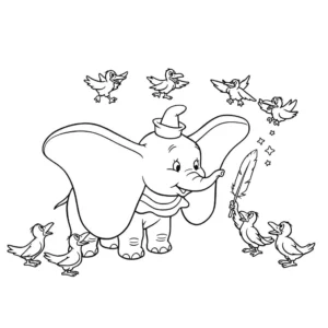 coloriage Dumbo gratuit