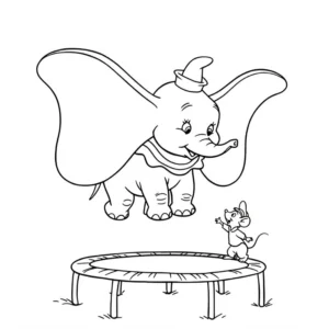 coloriage Dumbo pour enfant de 8 ans