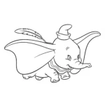 coloriage Dumbo Volant pour enfant de 10 ans