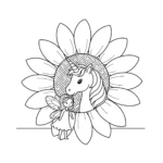coloriage Fée Licorne de pour enfants