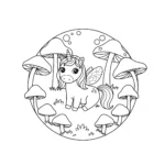 coloriage Fée Licorne pour enfant a imprimer gratuit