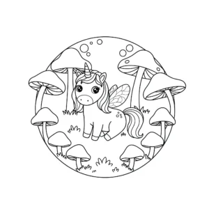 coloriage Fée Licorne pour enfant a imprimer gratuit