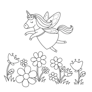 coloriage Fée Licorne à imprimer pdf gratuit
