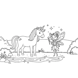 coloriage Fée Licorne en ligne