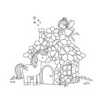 coloriage Fée Licorne pour enfant de 4 ans