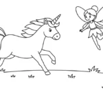 coloriage Fée Licorne pour enfants à télécharger