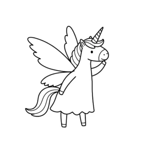 coloriage Fée Licorne à imprimer a4