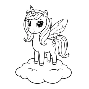 coloriage Fée Licorne pour enfant a imprimer gratuit