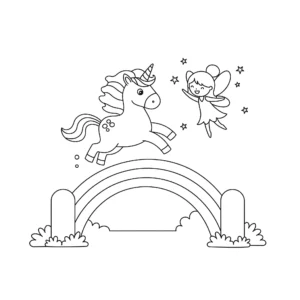 coloriage Fée Licorne a colorier en ligne