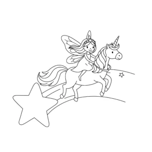 coloriage Fée Licorne en ligne pour enfant