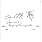 coloriage Fée Licorne à imprimer pour enfant de 12 ans