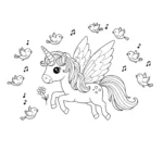 coloriage Fée Licorne pour enfant