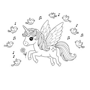 coloriage Fée Licorne pour enfant