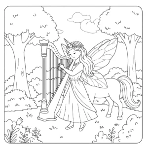 coloriage Fée Licorne a imprimer gratuitement