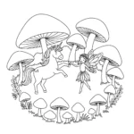 coloriage Fée Licorne à imprimer pour enfant de 3 ans