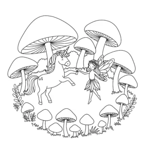 coloriage Fée Licorne à imprimer pour enfant de 3 ans